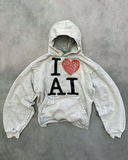 ARTIFICIAL FEVER "I HEART AI" HOODIE